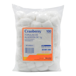 CRANBERRY TORULAS DE ALGODON 1,0 GR. BOLSA X 100 REUTTER (DM)