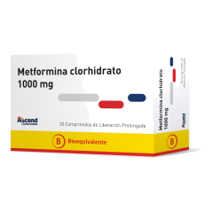 METFORMINA XR COM 1000 MG X 30 ASCEND (BE)