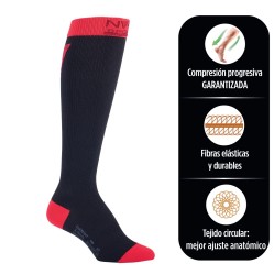 CALCETIN NOVARIX SPORT BICOLOR 15-20 ROJO TALLA L