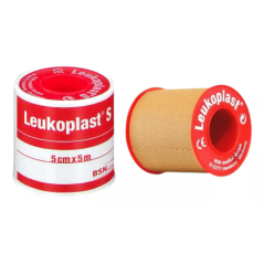 LEUKOPLAST CINTA ADH BEIGE 5 CM X 5 M CAJA X 6 BSN (DM)
