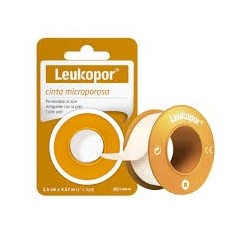 LEUKOPOR PAPEL 2.5 CM X 4.5M COLOR PIEL X 12 UND BSN
