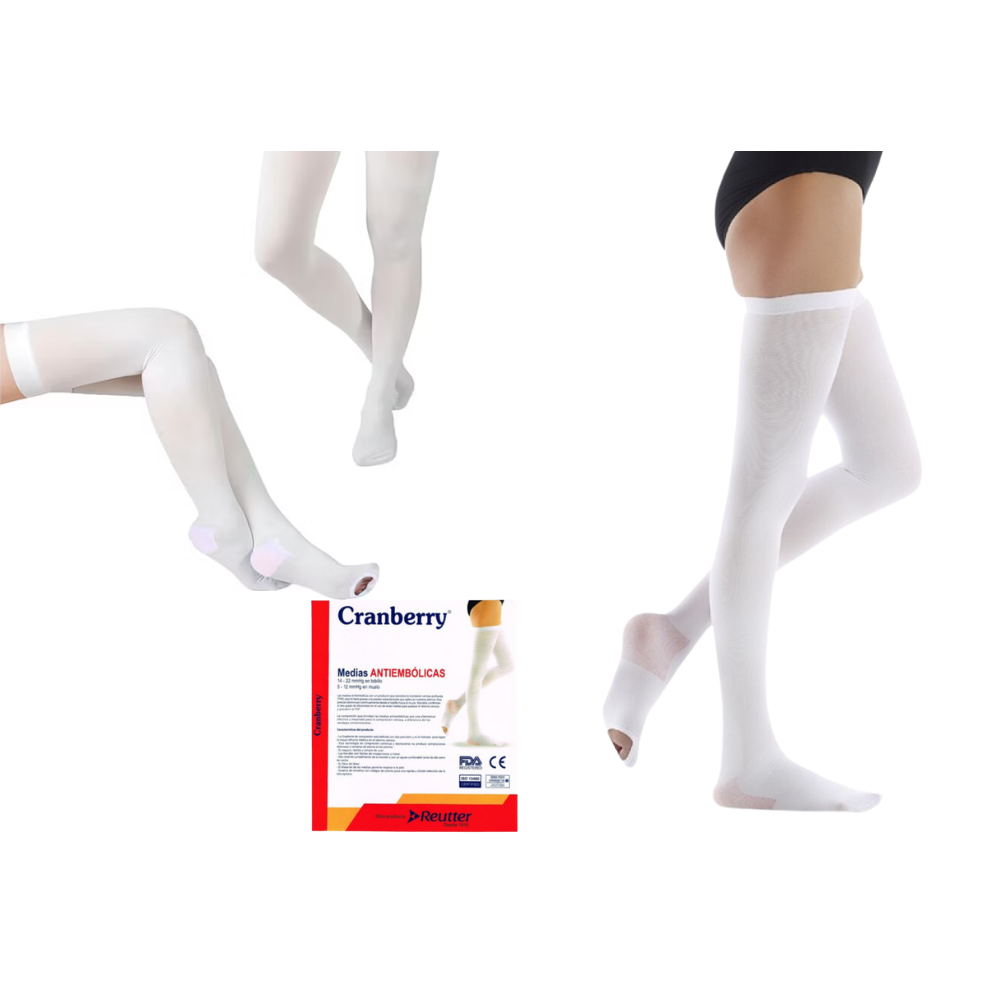 MEDIAS ANTIEMBOLICA PUNT ABIERTA S BLANCO COMPRINET (DM) X 1