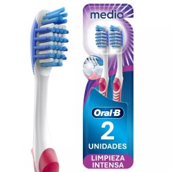 ORAL B CEPILLO 3D WHITE MEDIANO X 2 UND