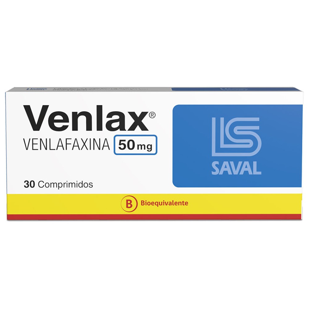 Venlax Venlafaxina 50mg 30 Comprimidos