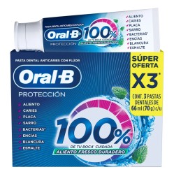 ORAL B PASTA 100% X 70 GR X 3 UND