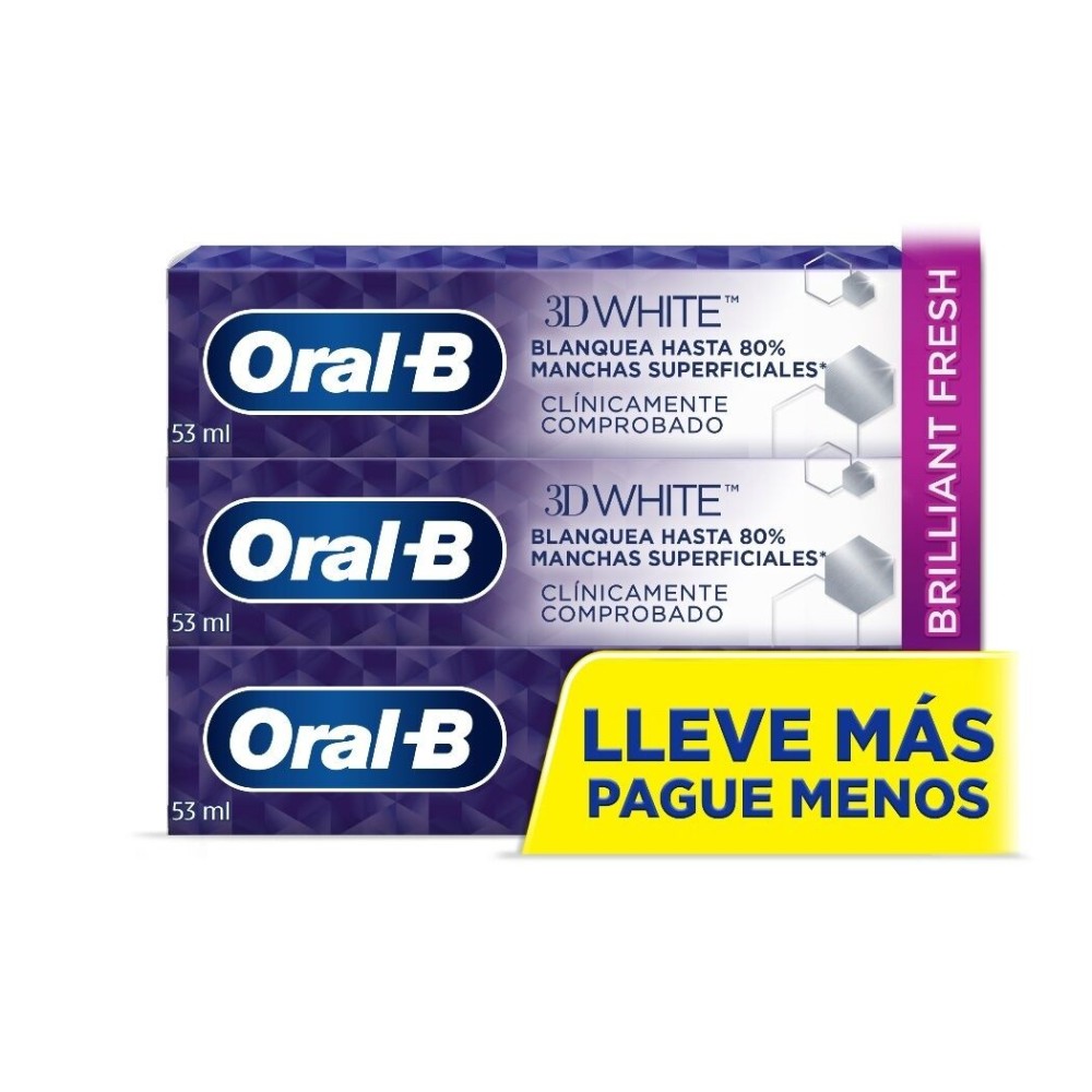 ORAL B PASTA 3D WHITE PACK 53 ML X 3 UND