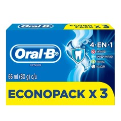 ORAL B PASTA COMPLETE 4 EN 1 X 80 GR X 3 UND