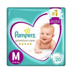 PAMPERS BEBE PREMIUM CARE M X 20 UND
