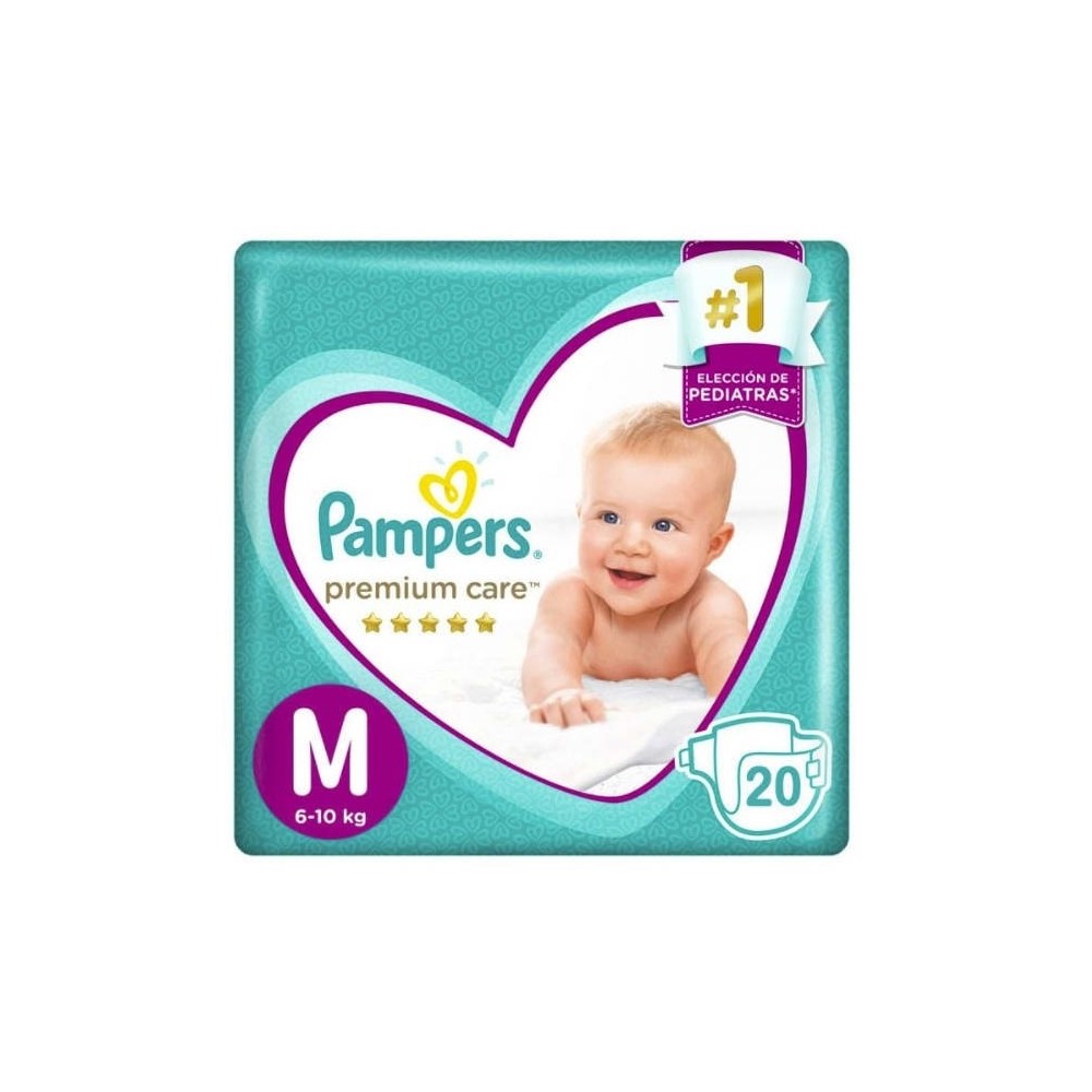 PAMPERS BEBE PREMIUM CARE M X 20 UND