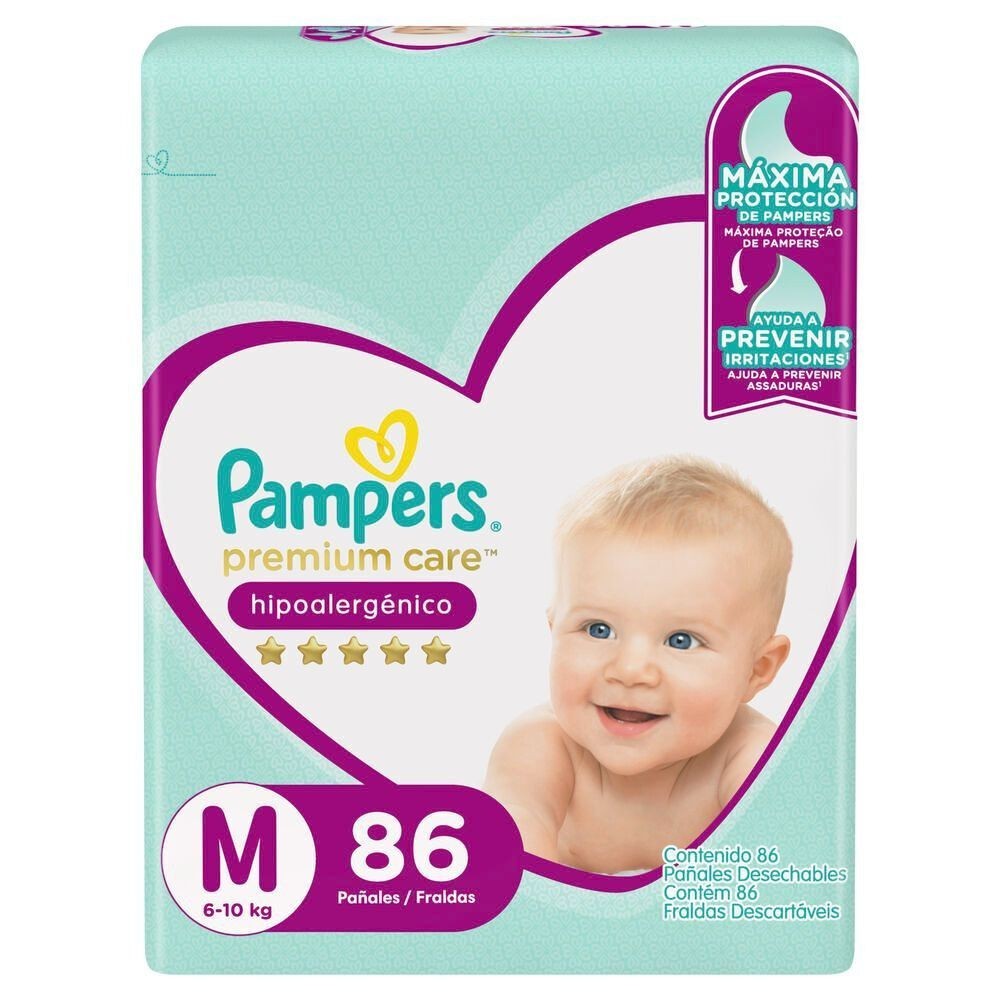 PAMPERS BEBE PREMIUM CARE M X 86 UND