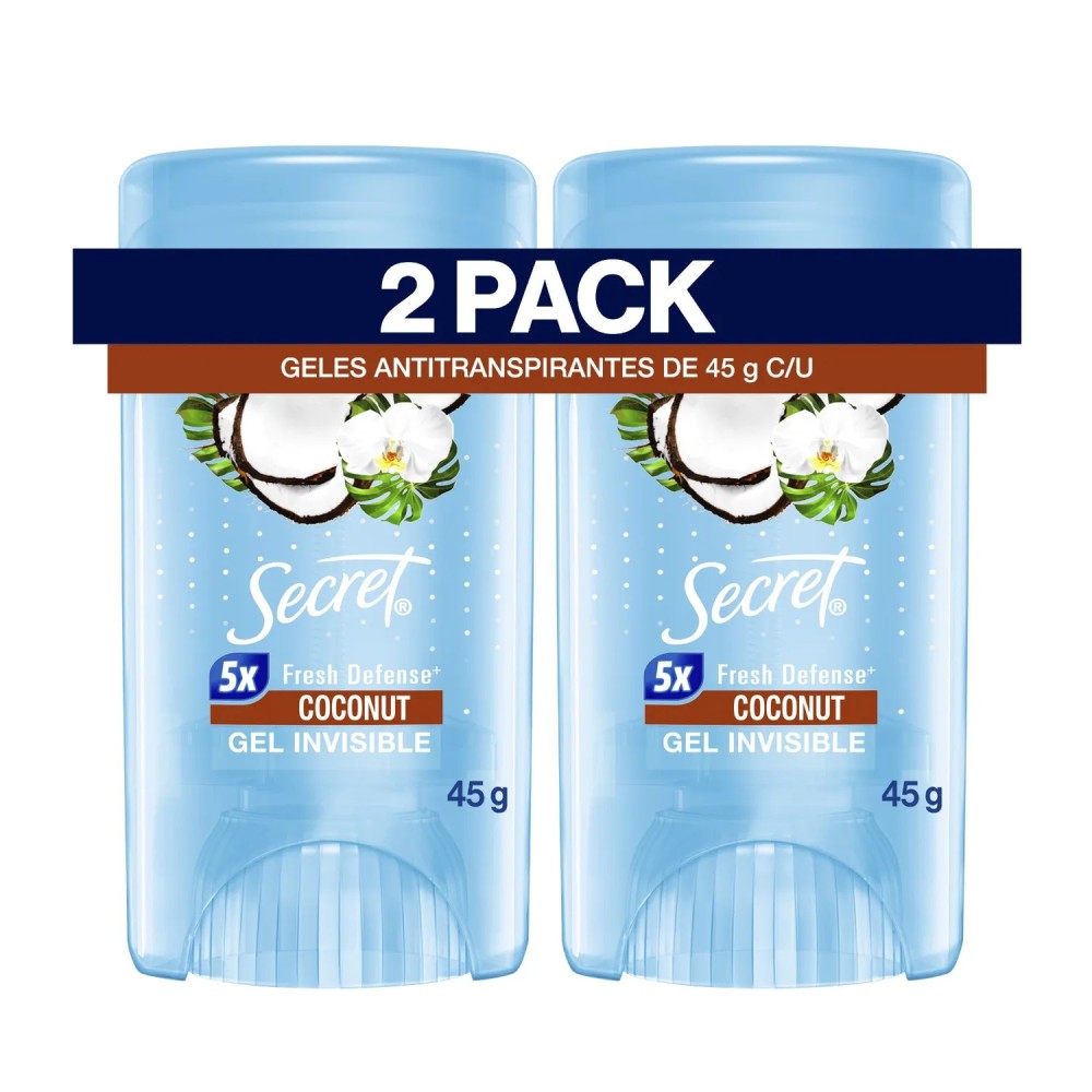 SECRET DEO GEL COCO X 45 GR X 2 UND