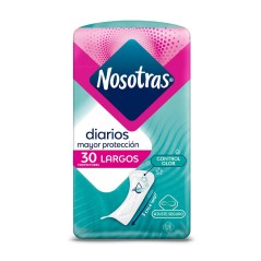NOSOTRAS PROTECTOR DIARIOS LARGOS CONTR/OLOR X 30 UND