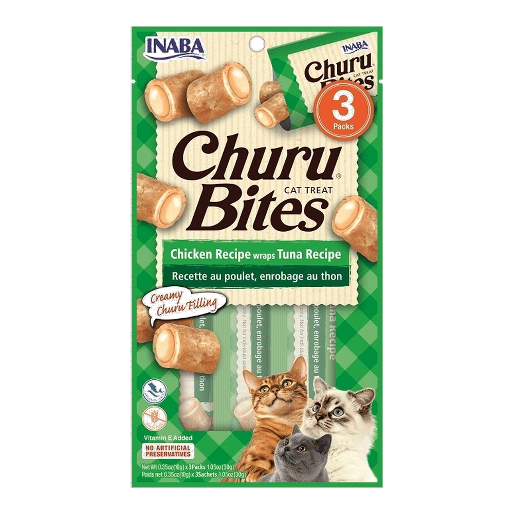 CHURU BITES WRAPS POLLO CON ATUN X 3 UND