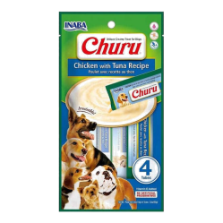 CHURU DOG POLLO Y ATUN X 4 UND