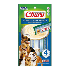 CHURU DOG POLLO Y ATUN X 4 UND