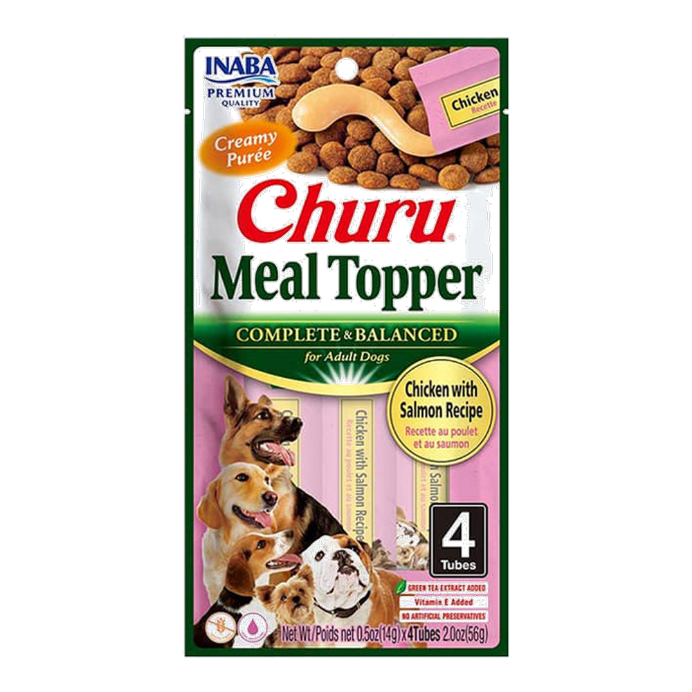 CHURU DOG TOPPER POLLO Y SALMON X 4 UND