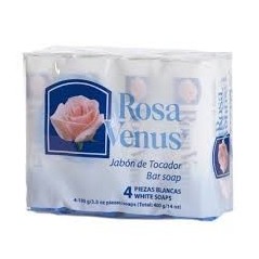 JABON ROSA VENUS BLANCO 100 GR X 4 UND