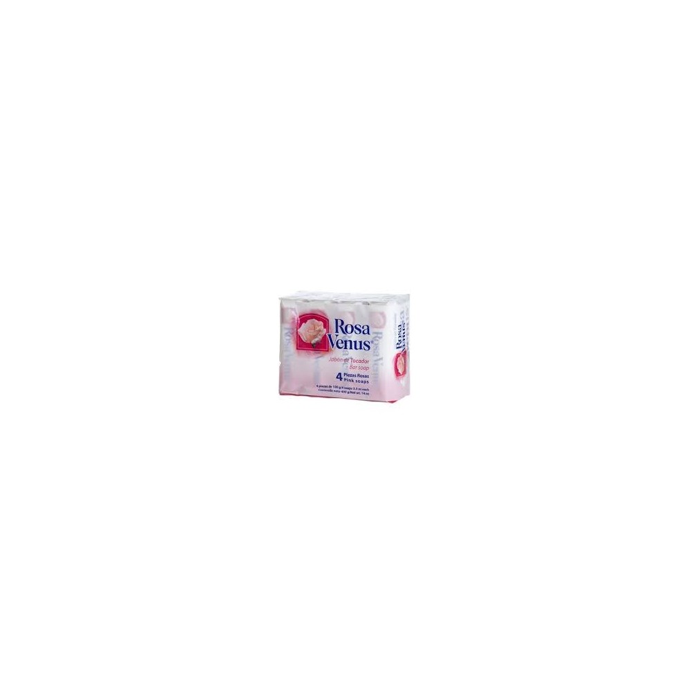 JABON ROSA VENUS ROSADO 100 GR X 4 UND