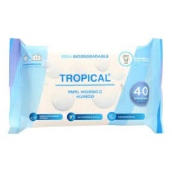 PAPEL HIGIENICO HUMEDO TROPICAL X 40 UND