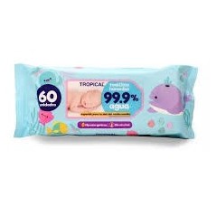 TOALLAS HUMEDAS TROPICAL 99,9% AGUA X 60 UND