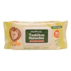 TOALLAS HUMEDAS TROPICAL CON ACEITE DE CALENDULA C/TAPA X 70 UND