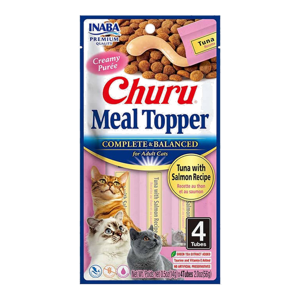 CHURU MEAL TOPPER ATUN Y SALMON GATO X 4 UND