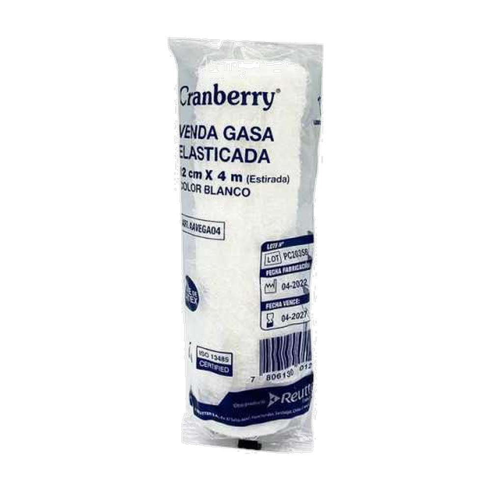 CRANBERRY VENDA GASA ELASTICADA 12 CM X 4 MT X 20 UND (DM)