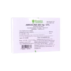 AMIKACINA 500MG/2ML AMP X 5 BIOSANO