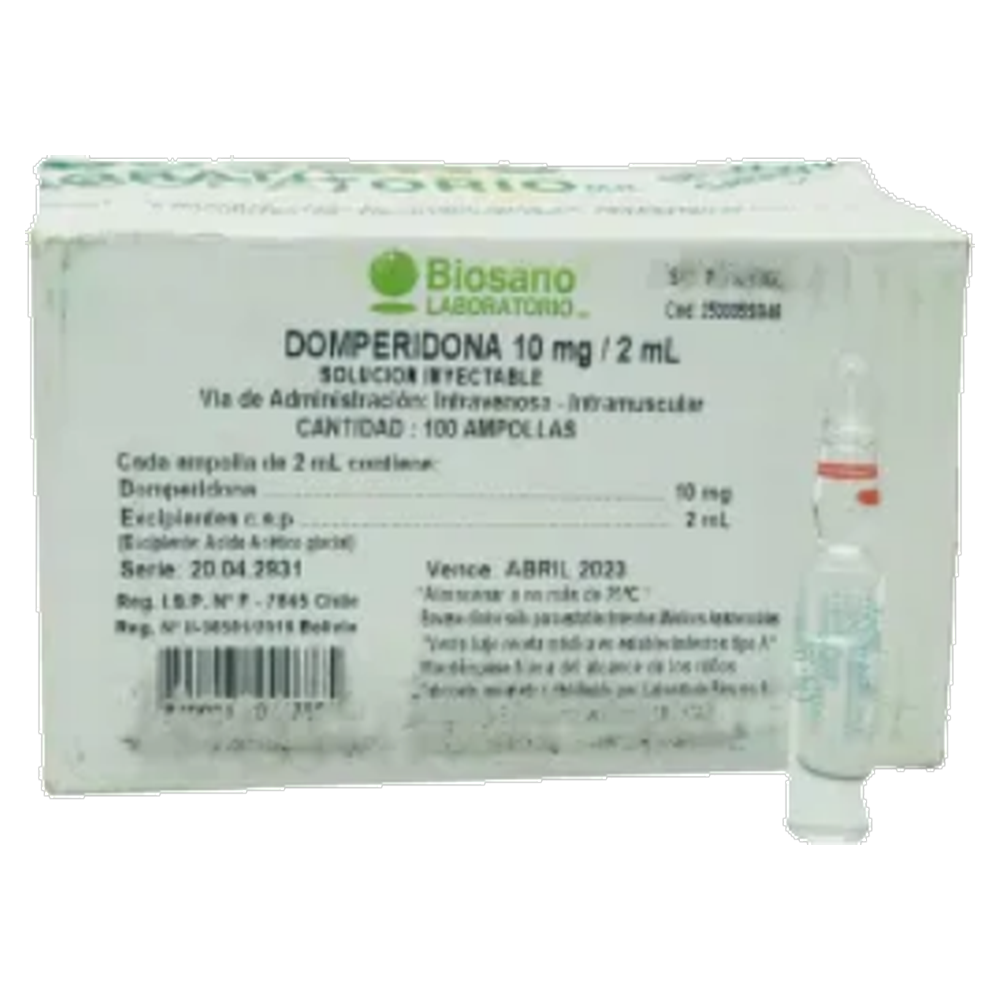 DOMPERIDONA AMP 10 MG 2 ML X 100 BIOSANO (EC)
