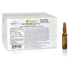 RANITIDINA AMP 50MG/2ML X 100 BIOSANO (EC)