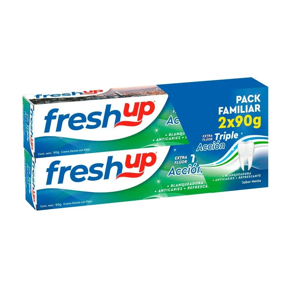 FRESHUP CREMA DENTAL TRIPLE ACCION 2 X 90 GR
