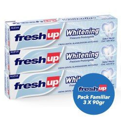 FRESHUP CREMA WHITENING X 90 GR PACK X 3 UND