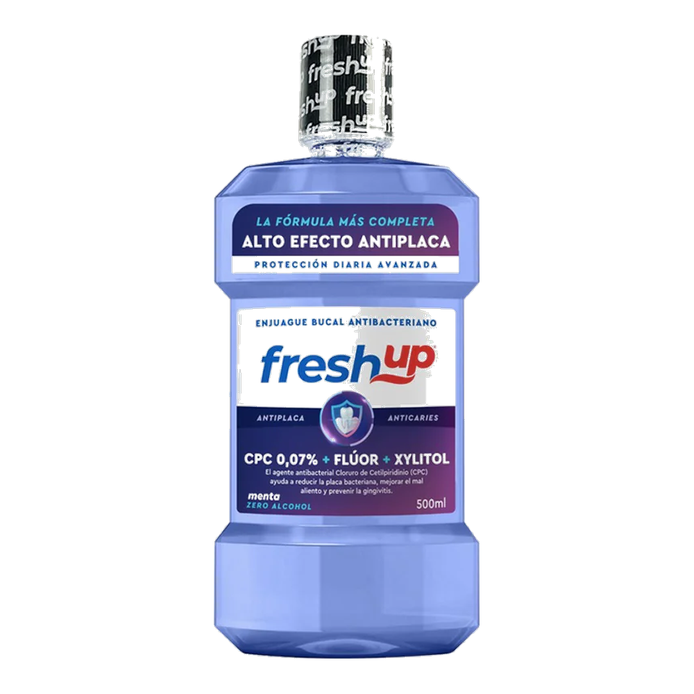 FRESHUP ENJUAGUE BUCAL MENTA ZERO CPC 0.07% X 500 ML