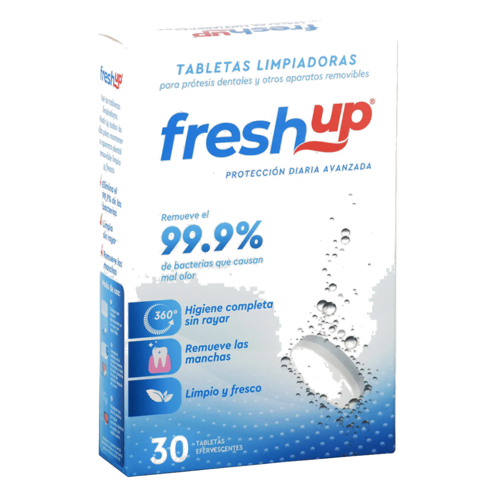 FRESHUP TABLETAS LIMPIADORAS ESFERVECENTE X 30 UND