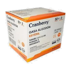 GASA ALGODON 7,5 X 7,5 ESTERIL 50 SBR X 2 UND REUTTER (DM)