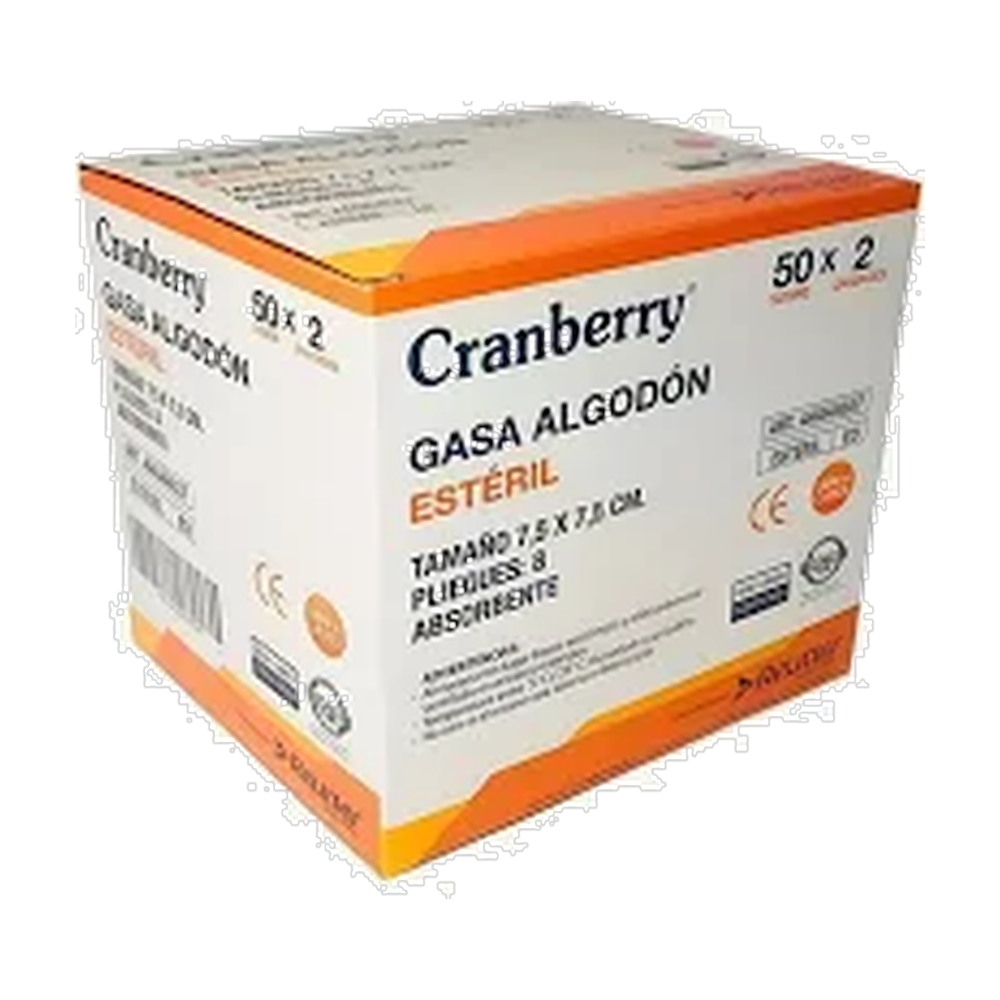 GASA ALGODON 7,5 X 7,5 ESTERIL 50 SBR X 2 UND REUTTER (DM)