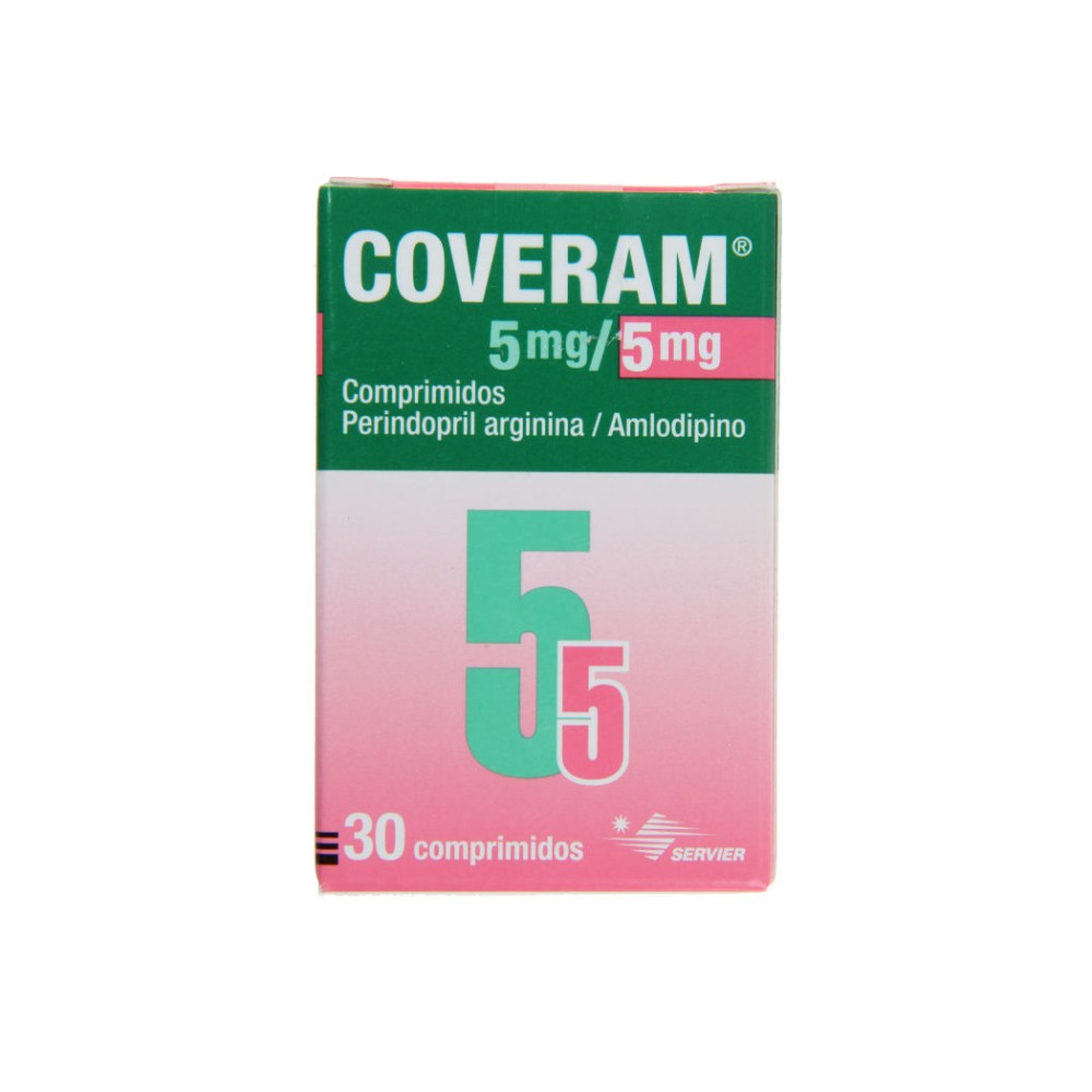 Coveram Amlodipino / Perindropil Arginina 5mg/5mg 30 Comprimidos