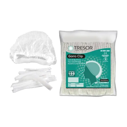 GORRO CLIP BLANCO BOLSA X 100 UND (DM)