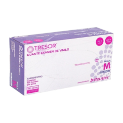 GUANTE EXAMEN LATEX L/P TRESOR M X 100 (DM)