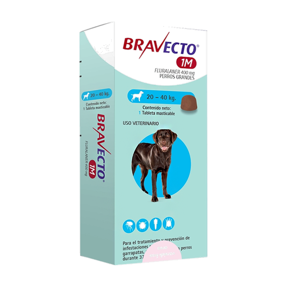 BRAVECTO COM 1 GR PERROS 20 A 40 KG X 1