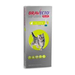 BRAVECTO PLUS PIPETA GATO 1.2-2.8 KG X 1 UNID