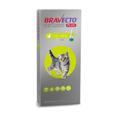BRAVECTO PLUS PIPETA GATO 1.2-2.8 KG X 1 UNID