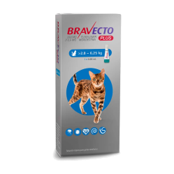 BRAVECTO PLUS PIPETA GATO 2.8-6.25 KG X 1 UNID