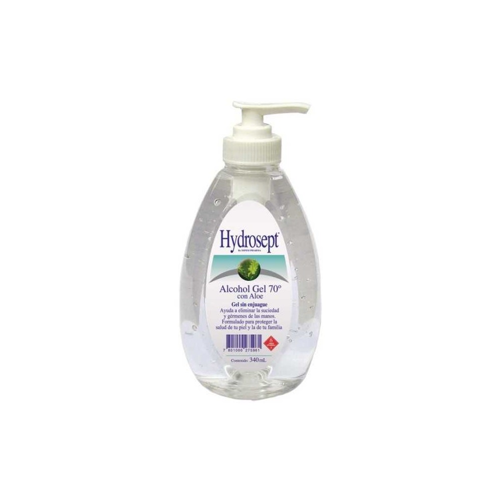 ALCOHOL GEL ALOE HYDROSEPT X 340 ML (DM)