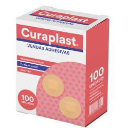 VENDA ADHESIVA CURAPLAST SPOT REDONDO X 100 UND (DM)