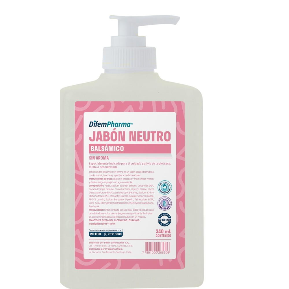 JABON NEUTRO BALSAMICO X 340 CC DIFEM