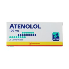 Atenolol (B) 100mg 20 Cápsulas  / PRECIO POR UNIDAD DE MEDIDA / $ 47.- valor por unidad