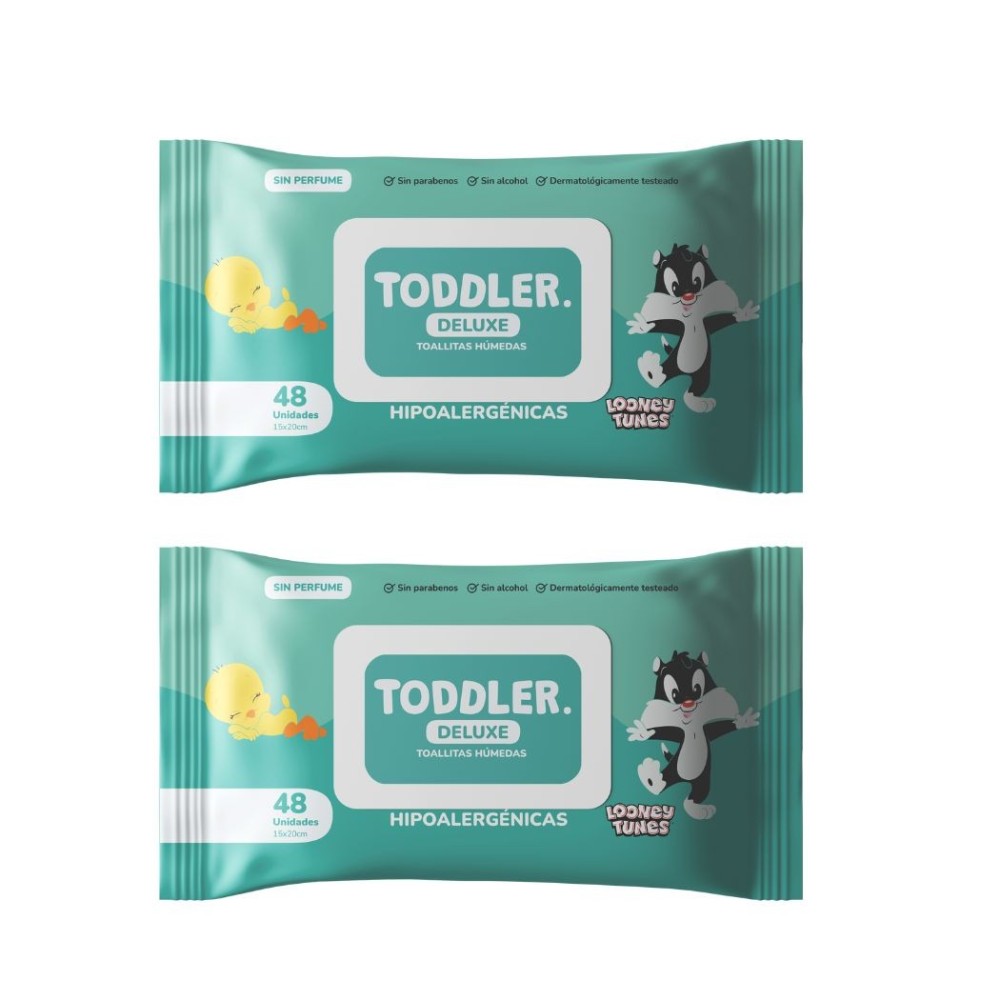 TODDLER TOALLAS HUMEDAS BEBE SIN PERFUME 48 PACK X 2