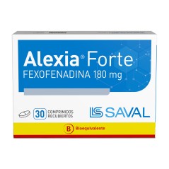 Alexia Forte (B) Fexofenadina 180mg 30 Comprimidos Recubiertos