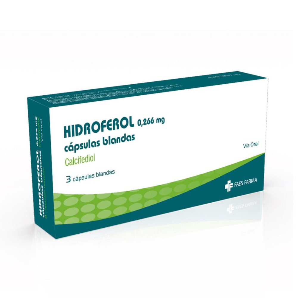 Hidroferol Calcifediol 0.266mg 3 Cápsulas Blandas